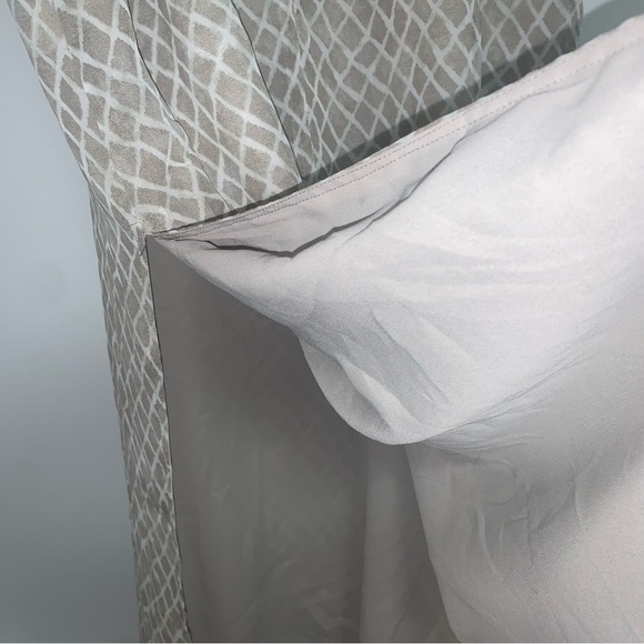 Sigrid Olsen Vintage Midi Dress‎ Size 6 US  Beige Tan Neutral Snakeskin Pattern - Picture 5 of 7